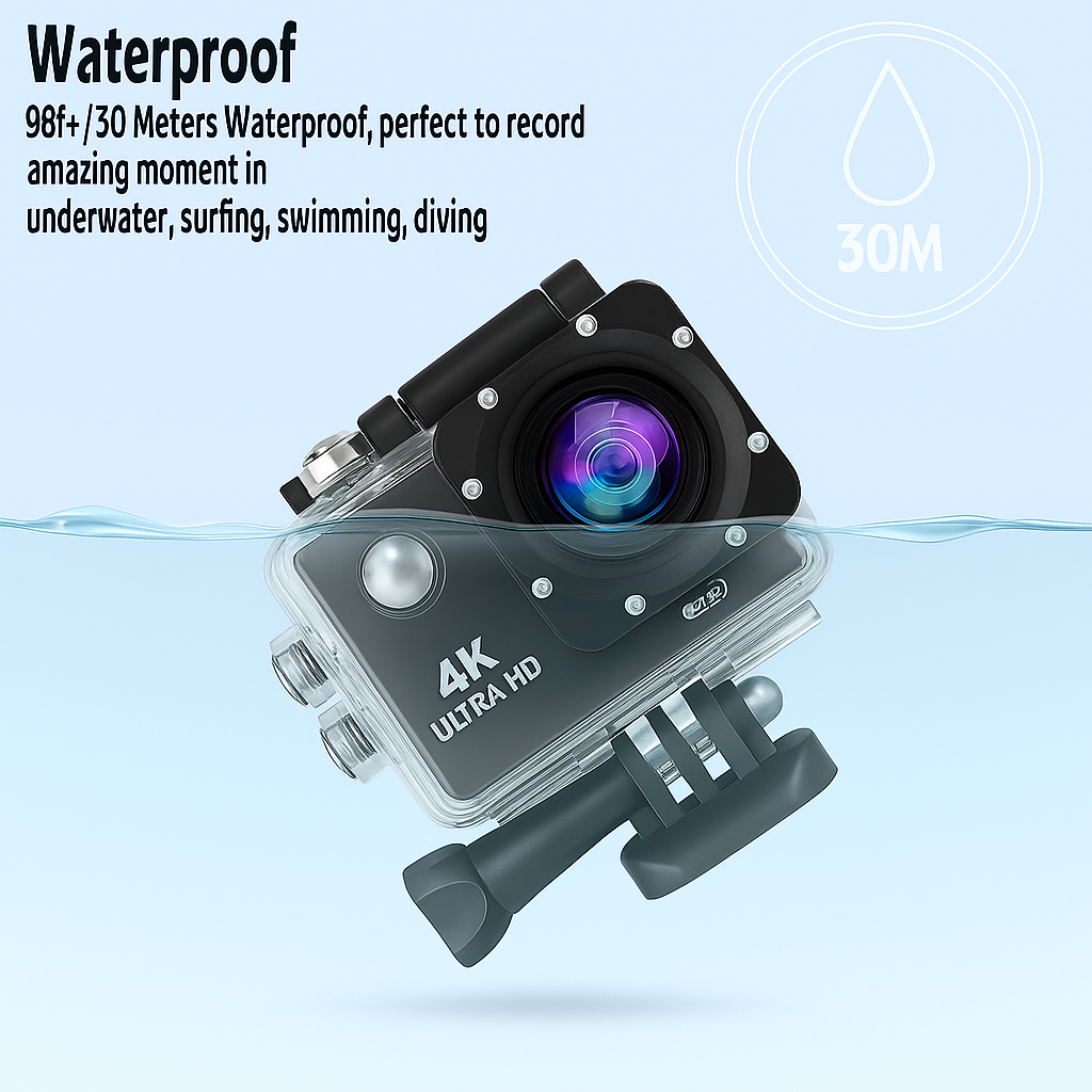 4K Sports Action Camera with Optical 16MP High Resolution with Wi-Fi