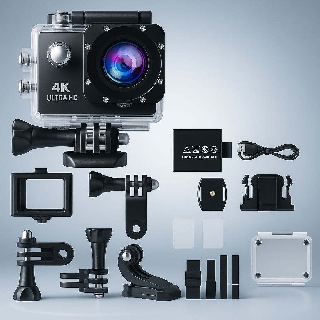 4K Sports Action Camera with Optical 16MP High Resolution with Wi-Fi